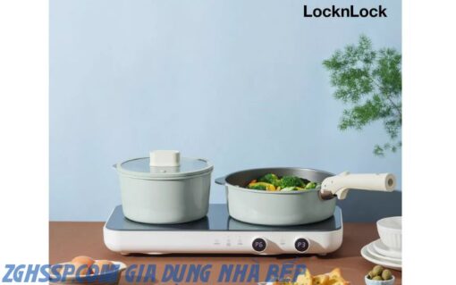 Một trong những điểm mạnh nổi bật của bếp từ đôi LocknLock EJI326WHT là kích thước nhỏ gọn, chỉ với 46cm x 23cm.